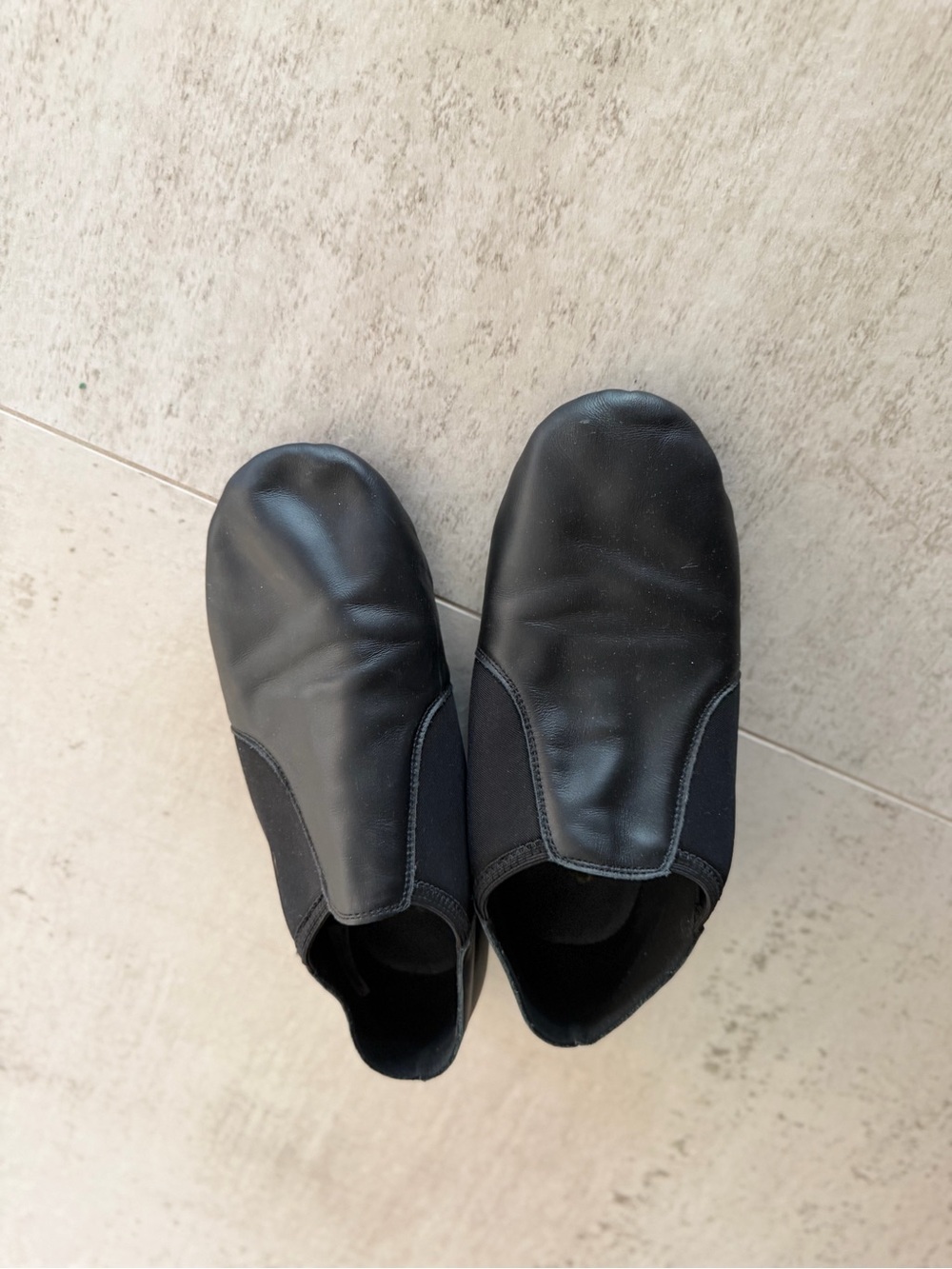 Kids Black Slip-On School Loafers with Stretch Panels